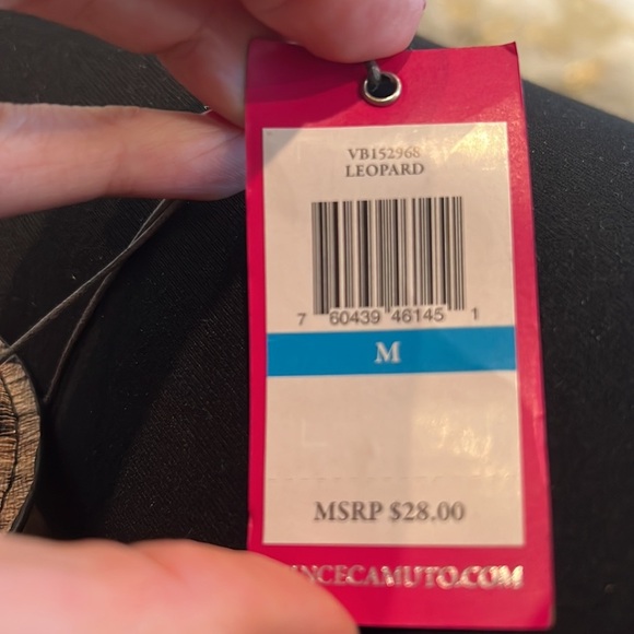 Vince Camuto Black/Leopard Belt - Picture 4 of 4